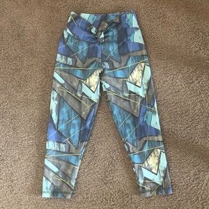 Liquido Leggings Geometric Blue Size M